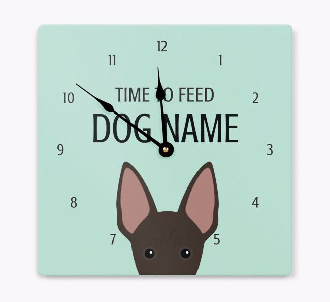 Time To Feed: Personalized {breedFullName} Wall Clock